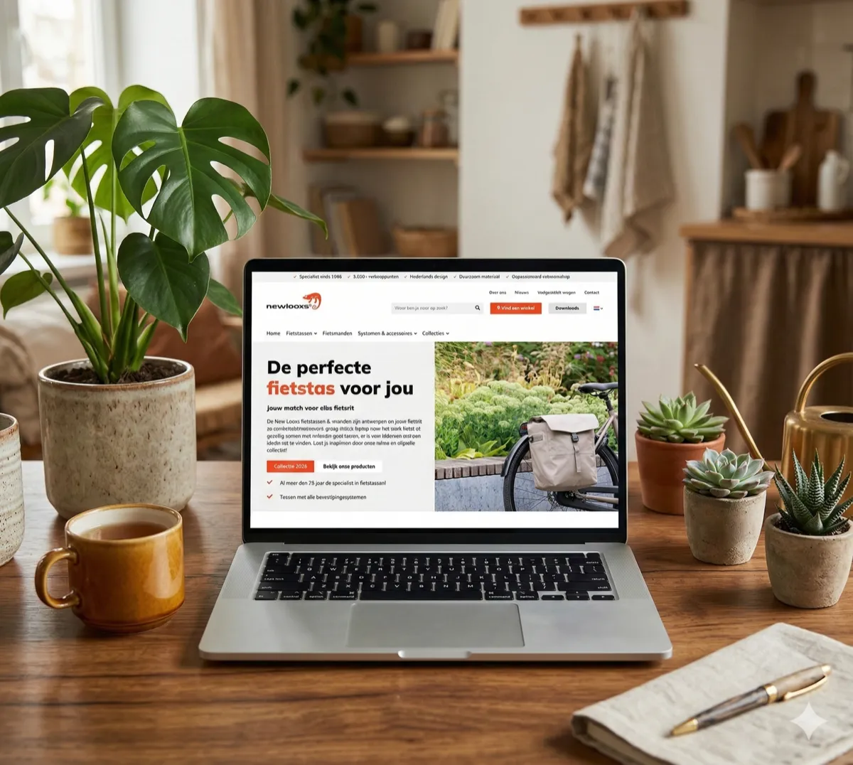 New Looxs product platform showing the homepage