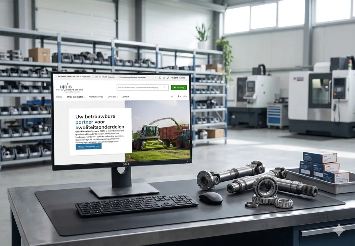 UDS Parts webshop showing the product catalog